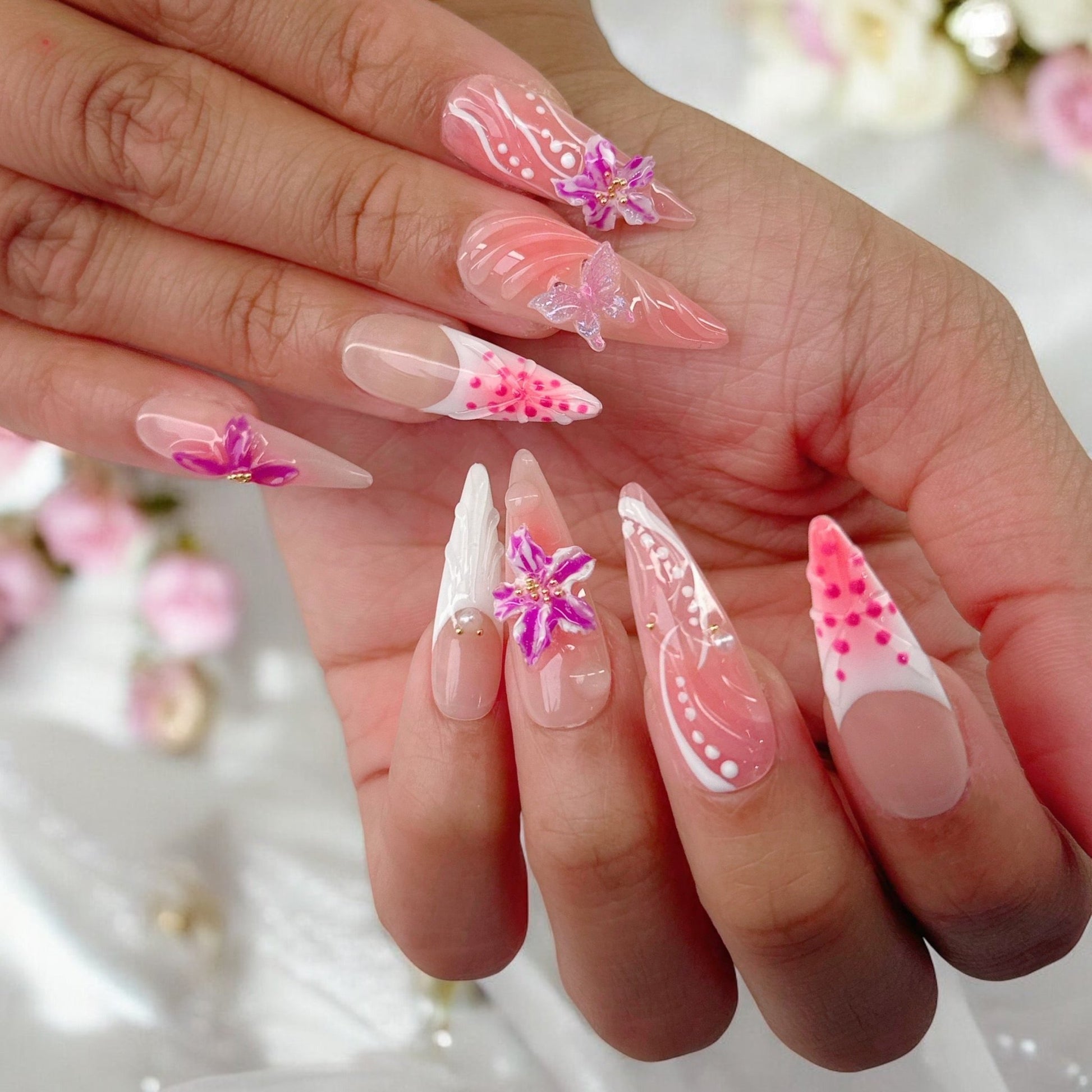 3D Hawaii Flower - Nails kim
