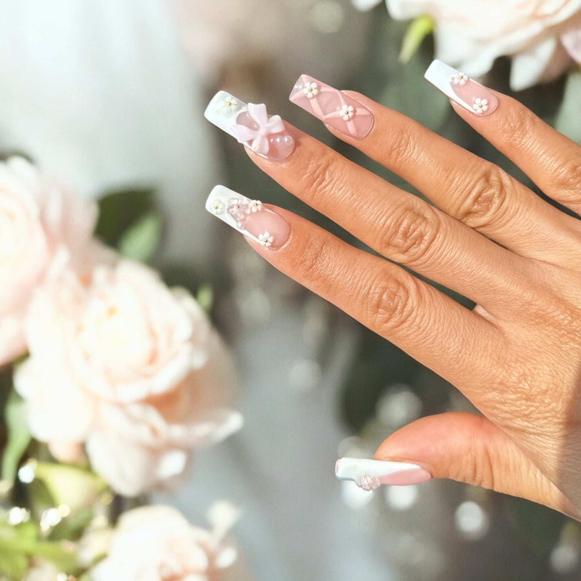 Mini Bow flower set - Nails kim