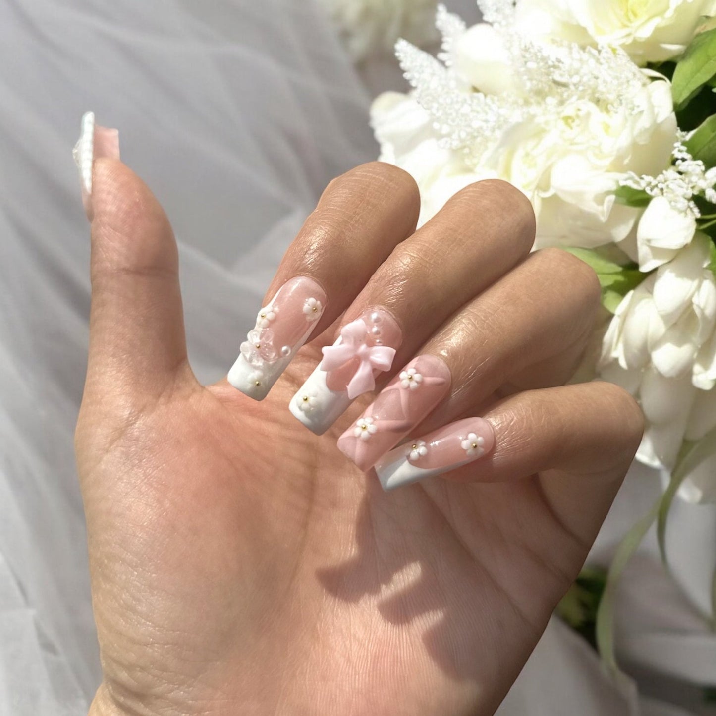 Mini Bow flower set - Nails kim